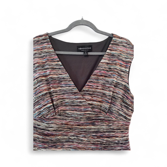 Connected Apparel Sleeveless Sheath Dress Size 16 Multicolored Fall Colors - Picture 3 of 5